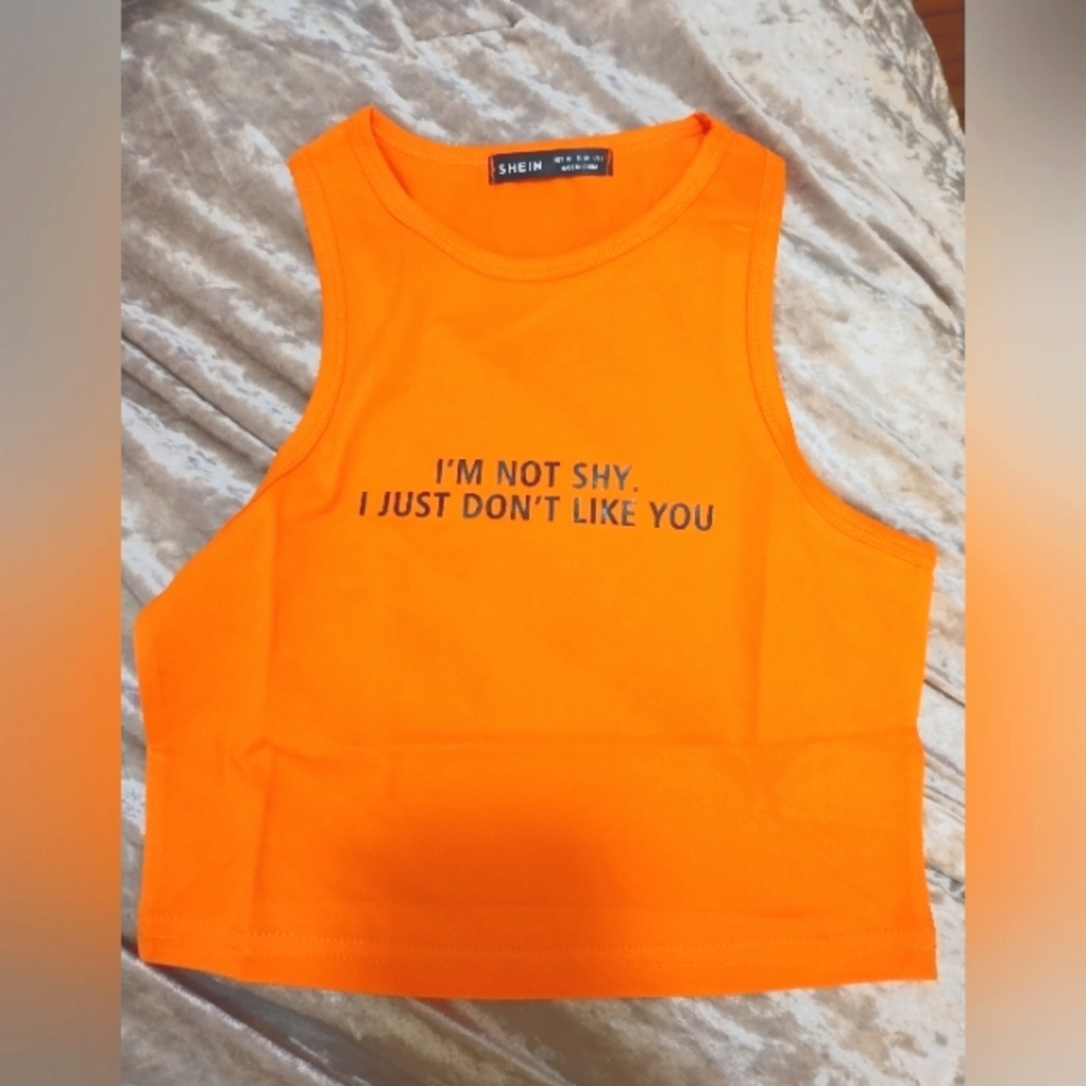 Orange cropped top